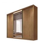 Guarda Roupa Casal Com 1 Porta Espelhada 6 Gavetas - Diamond-cumaru - Móveis Horizonte
