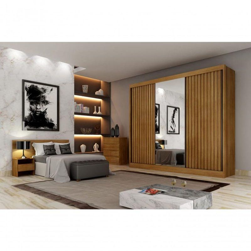 Guarda Roupa Casal Rip 3portas 4 Gav Canastra Horizonte