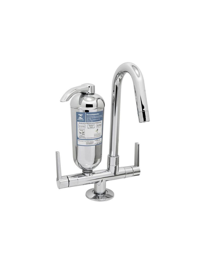 Torneira Cozinha Filtro Purificador Mesa Bancada Bica Móvel 1/4v Cromado Abs Luxo