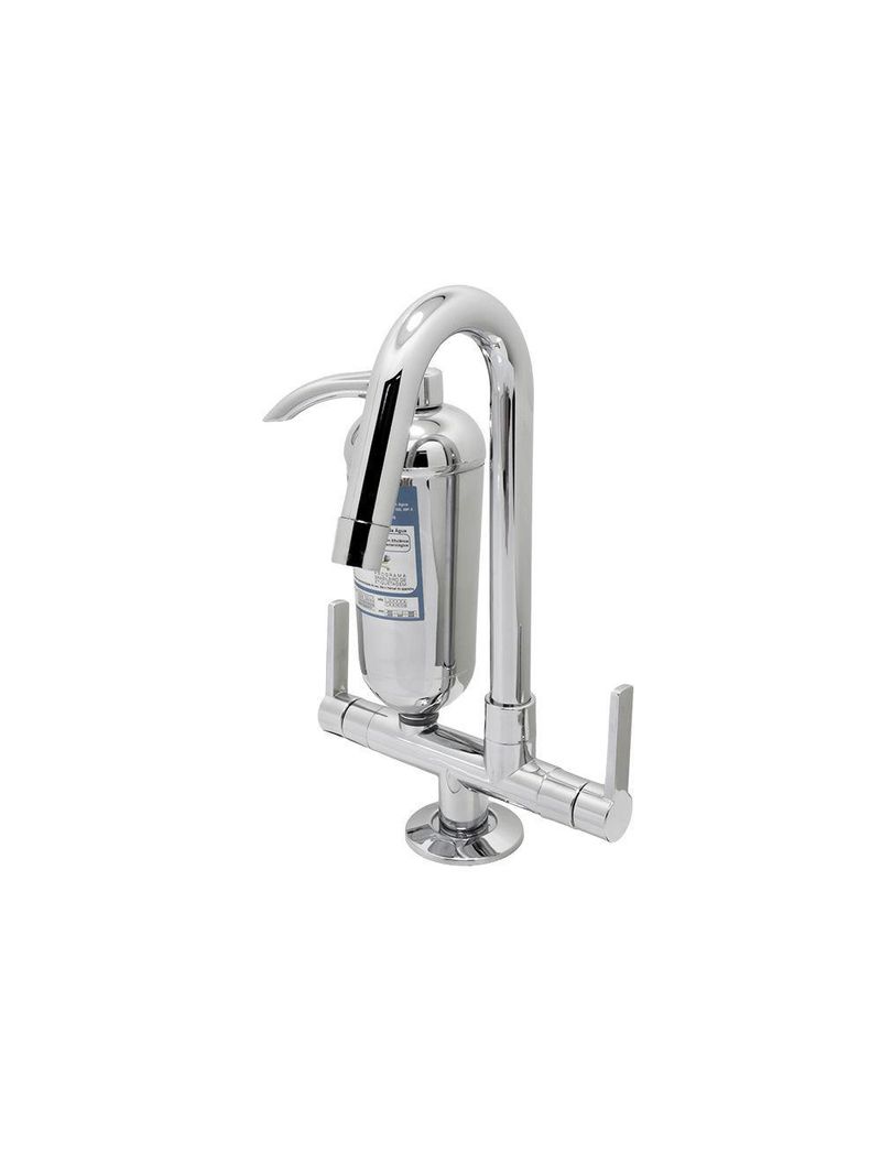 Torneira Cozinha Filtro Purificador Mesa Bancada Bica Móvel 1/4v Cromado Abs Luxo