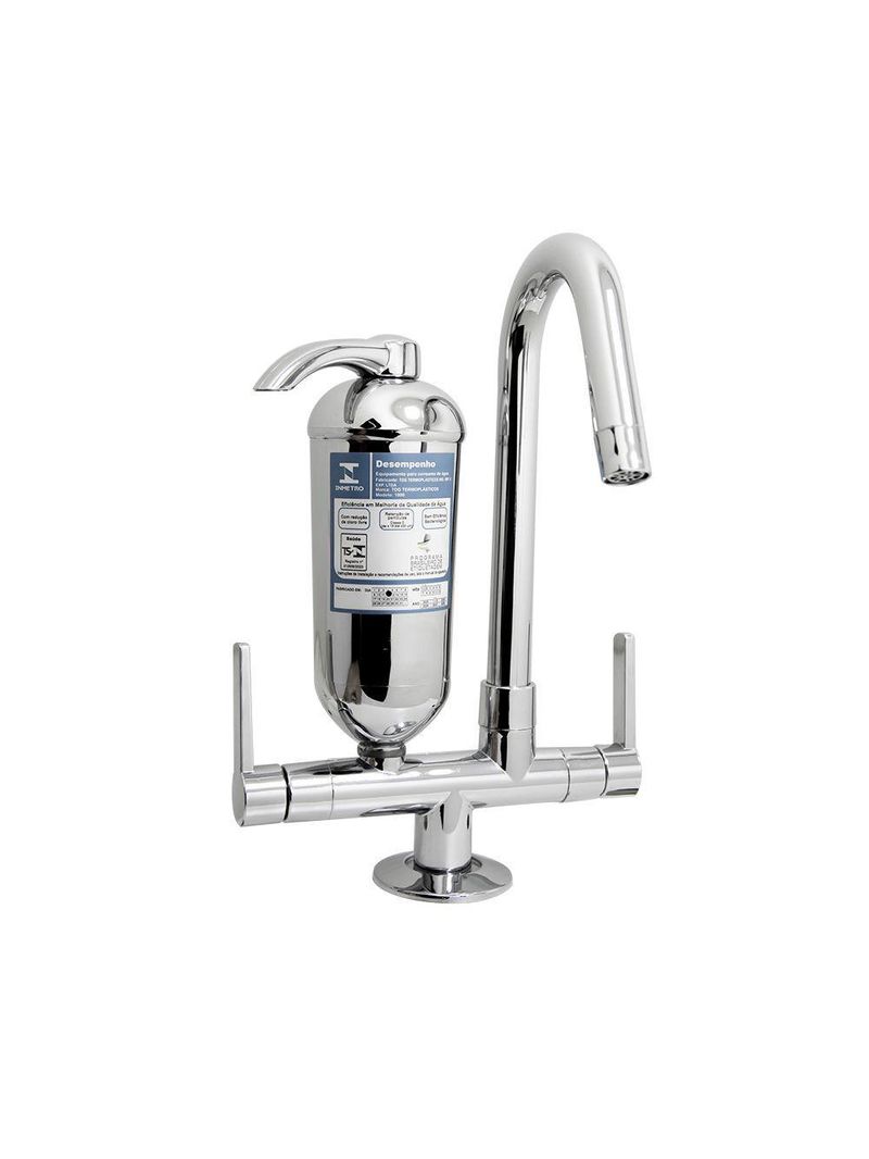 Torneira Cozinha Filtro Purificador Mesa Bancada Bica Móvel 1/4v Cromado Abs Luxo