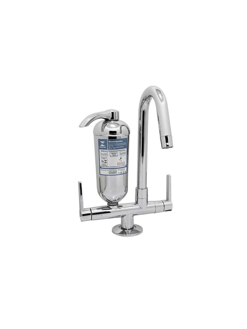 Torneira Cozinha Filtro Purificador Mesa Bancada Bica Móvel 1/4v Cromado Abs Luxo