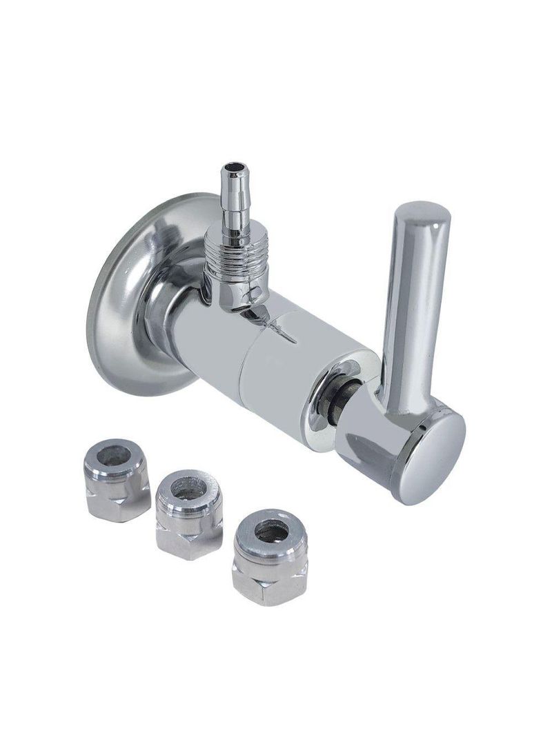 Registro Adaptador Para Filtro De água Purificador Universal Parede Cromado 1/4 De Volta
