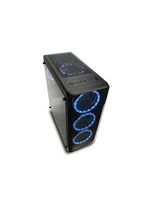 Gabinete gamer modoc com painel lateral temperado warrior preto - multilaser