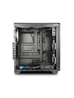 Gabinete gamer modoc com painel lateral temperado warrior preto - multilaser