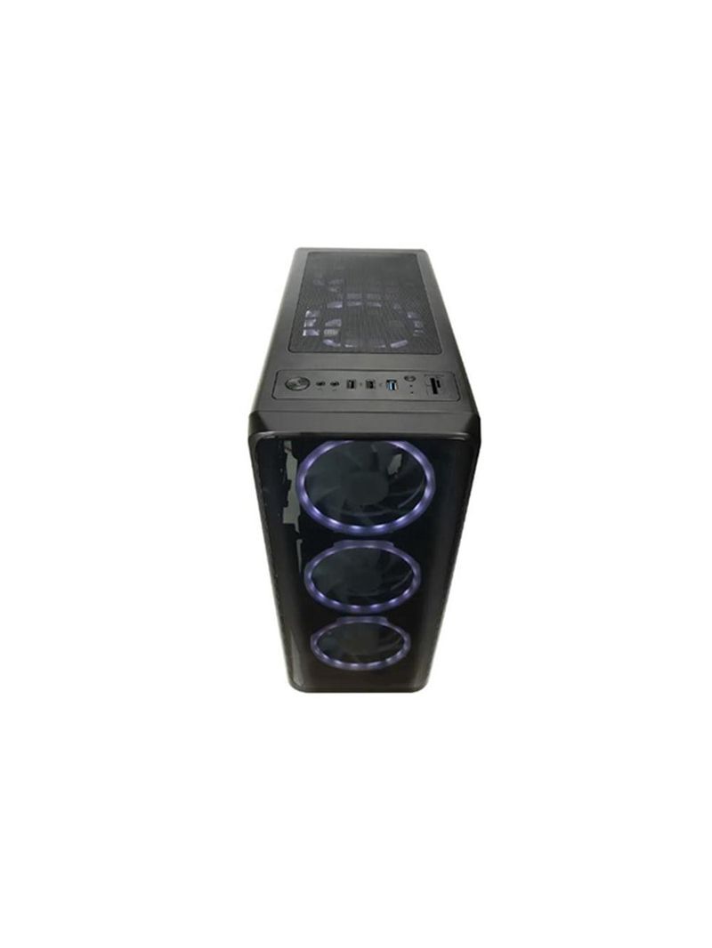 Gabinete gamer modoc com painel lateral temperado warrior preto - multilaser