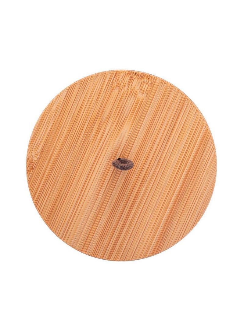 Potiche lyor lines de ceramica branco 10cm x 10cm x 15cm