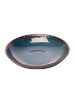 Prato para massa lyor linear de cerâmica azul 23cm