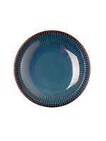 Prato para massa lyor linear de cerâmica azul 23cm
