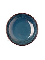 Prato para massa lyor linear de cerâmica azul 23cm