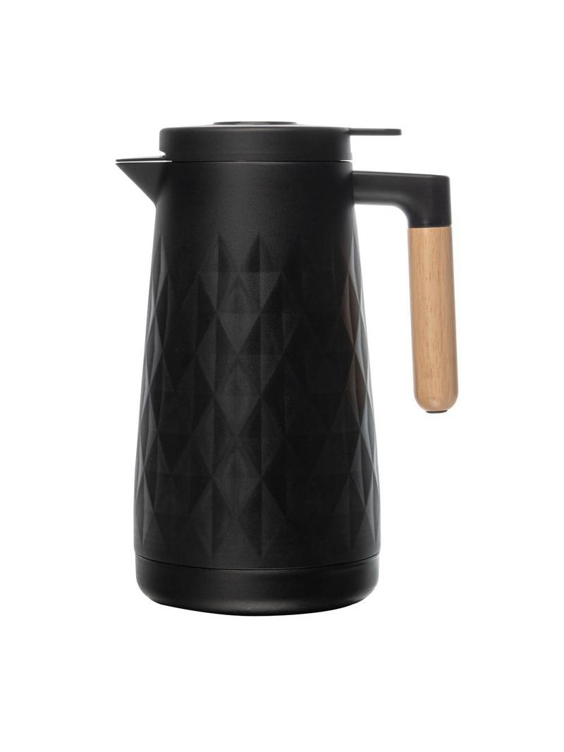 Garrafa térmica lyor new diamond de plástico preta 1l