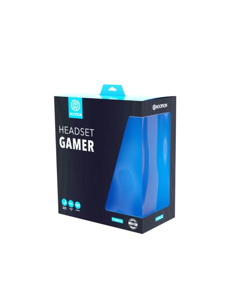 Headset gamer hoopson f-300-cz preto e cinza