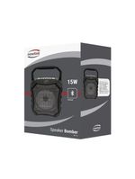 Caixa de som bluetooth 15w newlink bomber sp112 - led, fm e entrada para cartao micro sd cinza