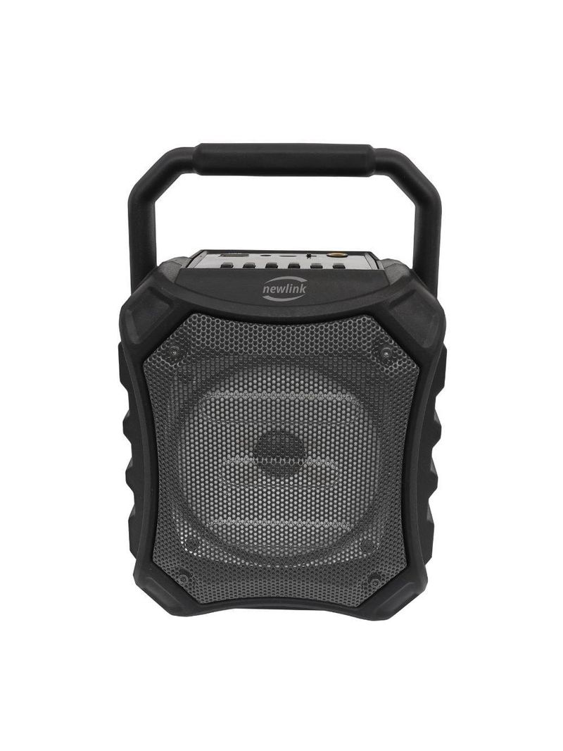 Caixa de som bluetooth 15w newlink bomber sp112 - led, fm e entrada para cartao micro sd cinza