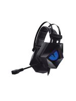 Headset gamer hoopson led f-201-vm preto e azul