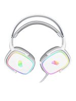 Headset gamer zion - virtual surround 71 e multiplataforma - oexgame branco