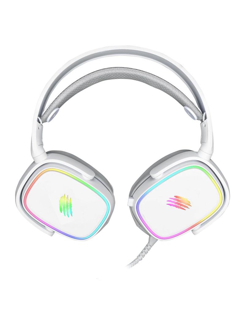Headset gamer zion - virtual surround 71 e multiplataforma - oexgame branco