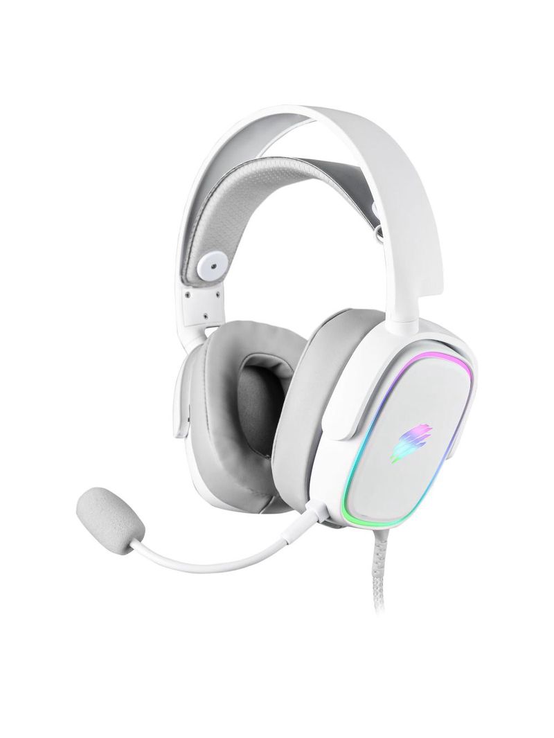 Headset gamer zion - virtual surround 71 e multiplataforma - oexgame branco