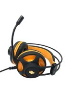 Headset gamer argos - virtual surround 71 e multiplataforma - oexgame preto com laranja