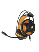 Headset gamer argos - virtual surround 71 e multiplataforma - oexgame preto com laranja