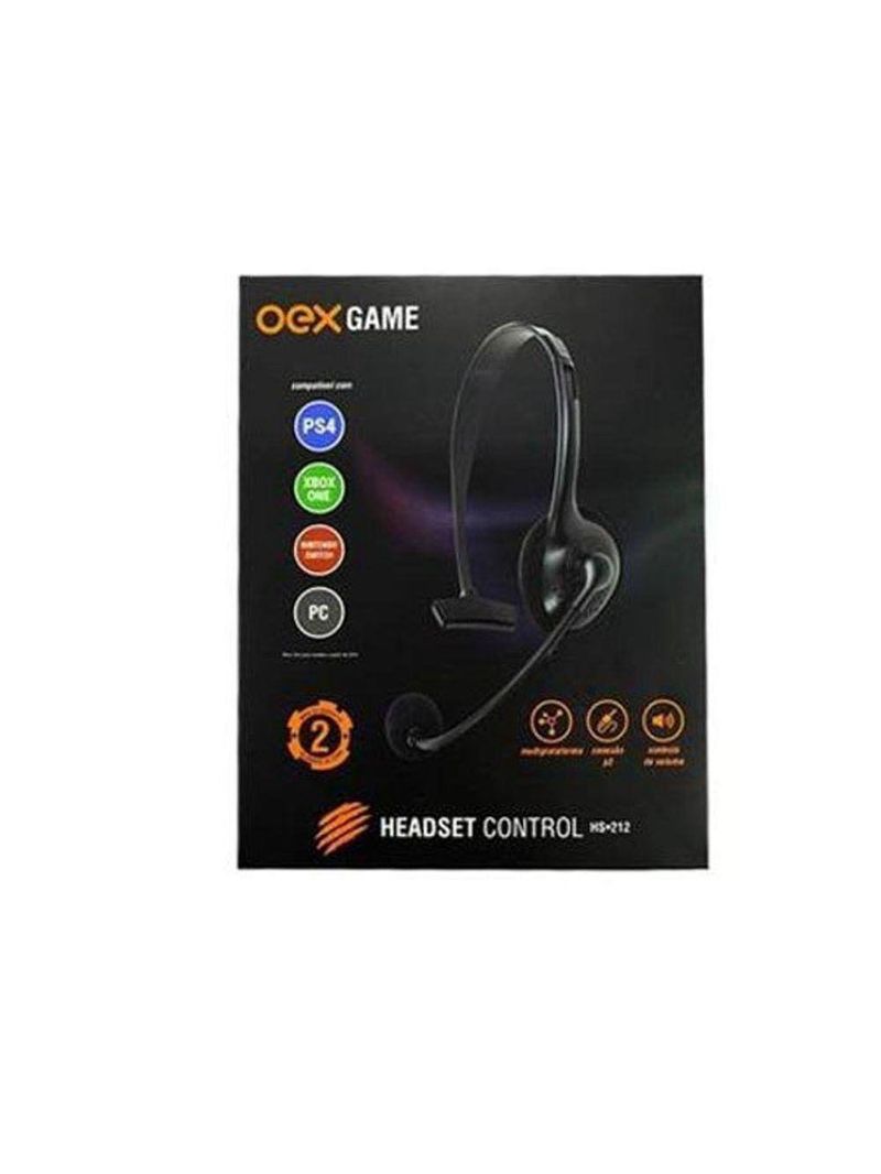 Headset gamer multiplataforma control hs212 - oexgame preto