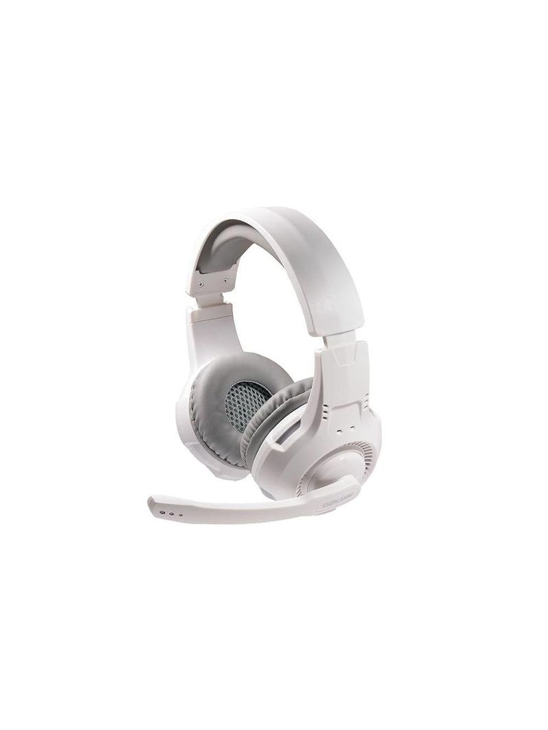 Headset gamer multiplataforma oexgame - branco/cinza hs413