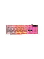 Teclado gamer force-x tc201  - sensacao mecanica - abnt2  - led 3 cores - rosa