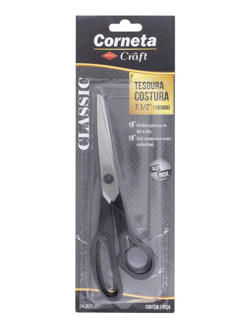 Tesoura classic costura 7 corneta