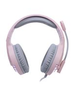 Headset gamer rosa 71 - pink fox - usb - oexgame hs414
