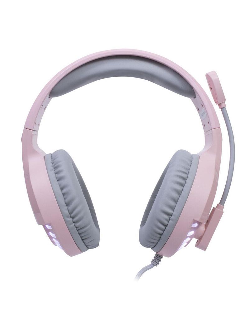 Headset gamer rosa 71 - pink fox - usb - oexgame hs414