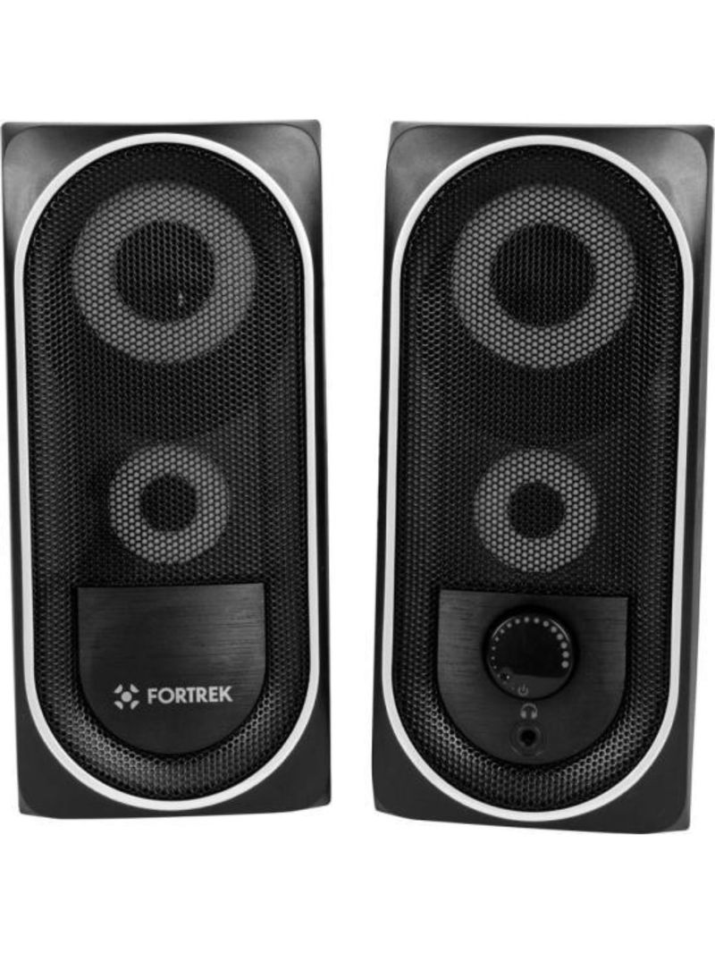 Caixa de som gamer multimídia fortrek black hawk rgb preta