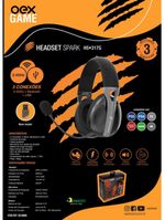 Headset gamer spark virtual bluetooth hs317 oex