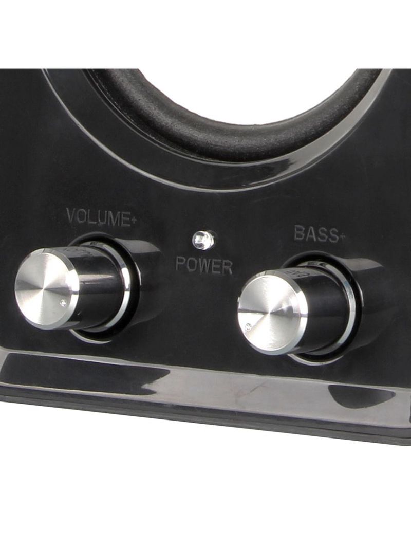 Caixa de som 21 14w rms usb conexão p2 controle de volume preto - sp172