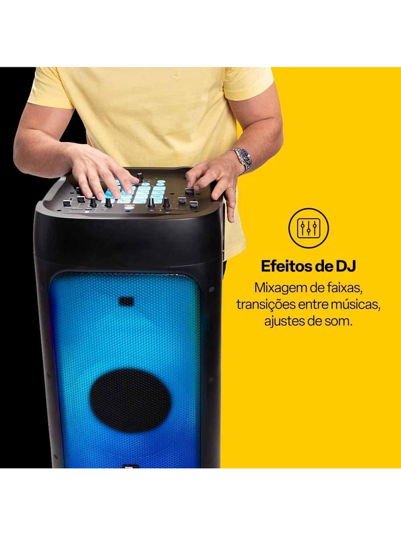 Caixa de som torre flamebox dj 5000w rms pulse - sp512