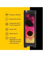Caixa de som torre flamebox dj 5000w rms pulse - sp512