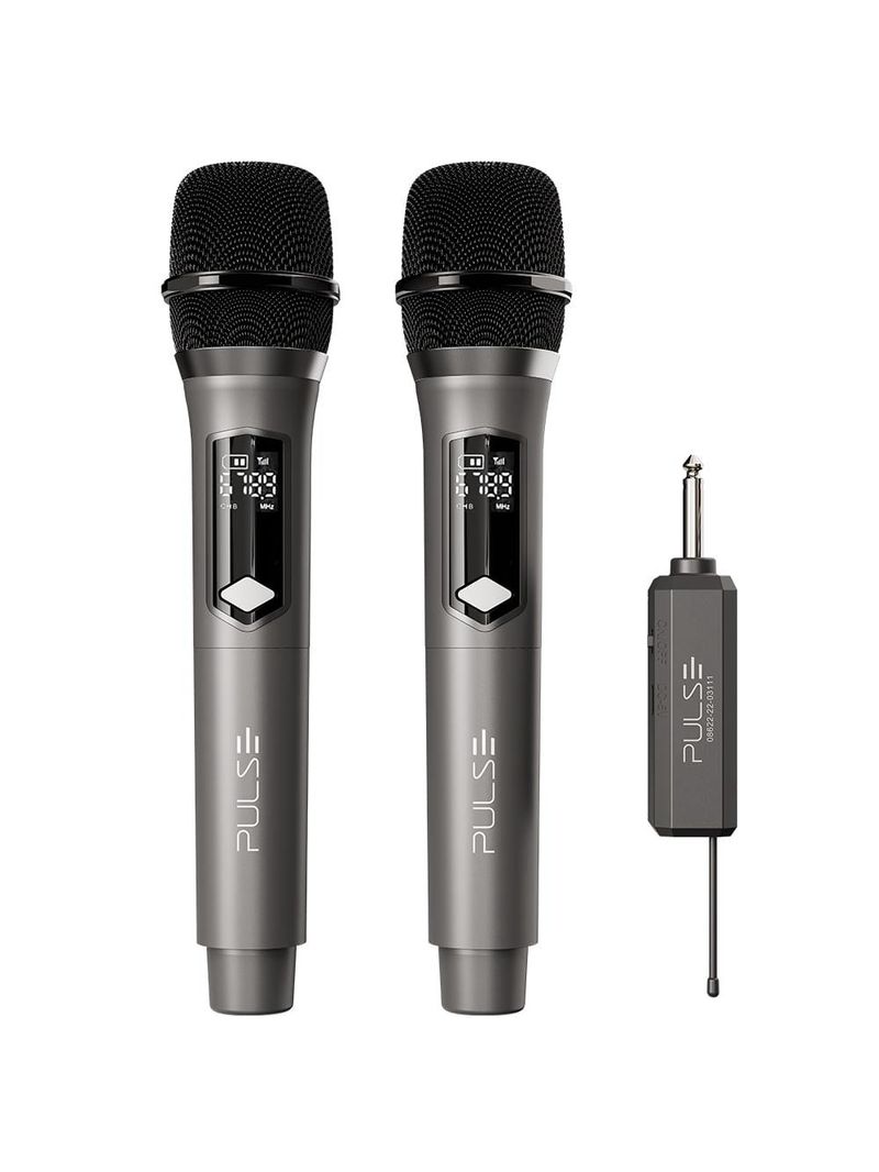 Par de microfones pulse pro 2 sem fio + receiver - sp801