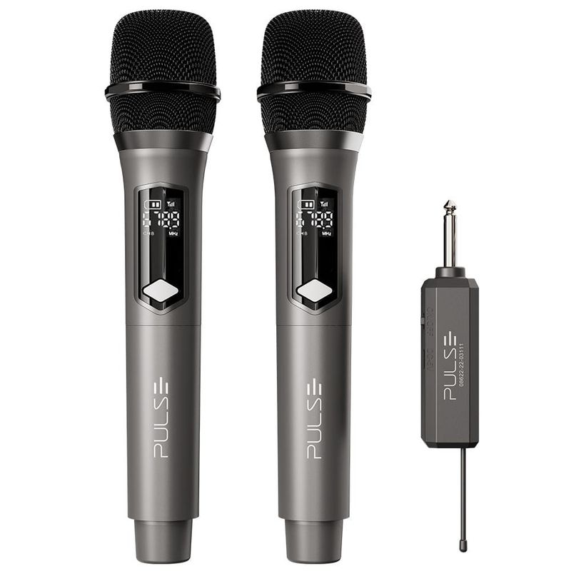 Par de microfones pulse pro 2 sem fio + receiver - sp801