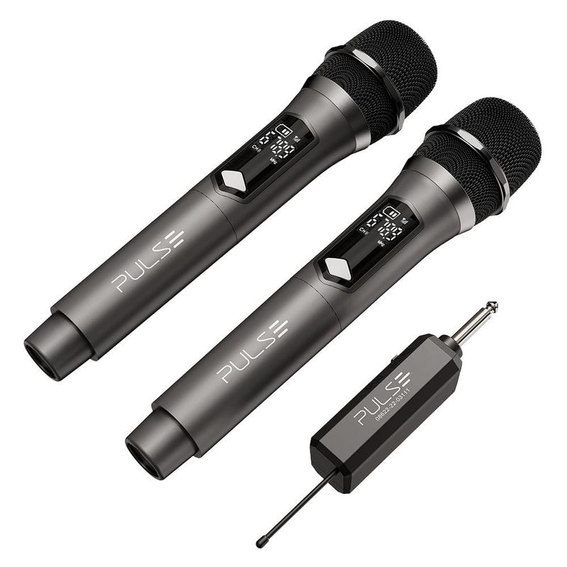 Par de microfones pulse pro 2 sem fio + receiver - sp801