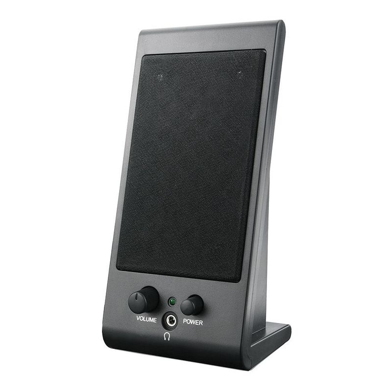 Caixas de som 20 3w rms alimentação usb conexão p2 controle volume cinza - sp009