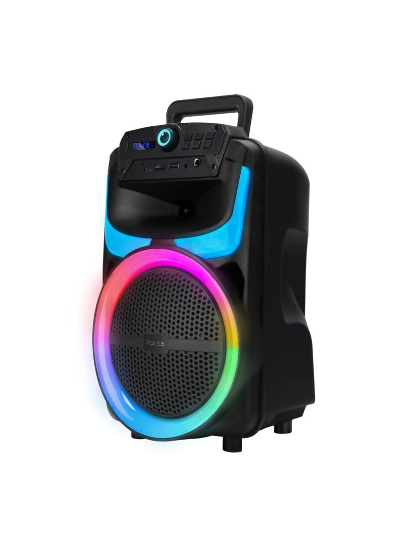 Caixa de som pulse burst 250w rms 8pol bt/aux/usb/fm - sp402e