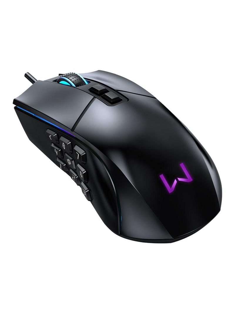 Mouse gamer rolf 14 botões com fio 10000dpi warrior - mo420