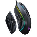Mouse gamer rolf 14 botões com fio 10000dpi warrior - mo420