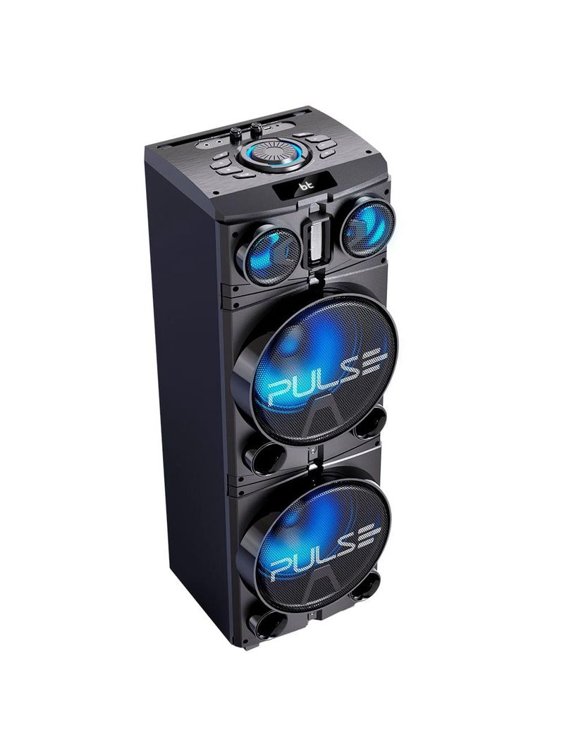 Caixa de som torre storm 10pol 1500w rms bt/aux/usb/tws/fm pulse - sp514
