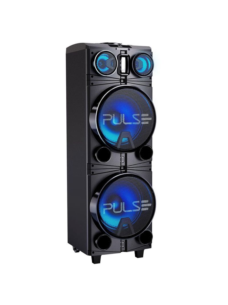 Caixa de som torre storm 10pol 1500w rms bt/aux/usb/tws/fm pulse - sp514