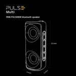 Caixa de som mini pulsebox 30w bluetooth 50/aux/sd pulse - sp603