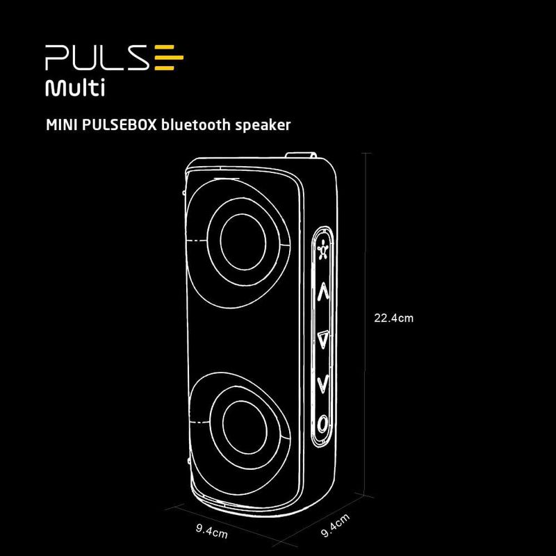 Caixa de som mini pulsebox 30w bluetooth 50/aux/sd pulse - sp603