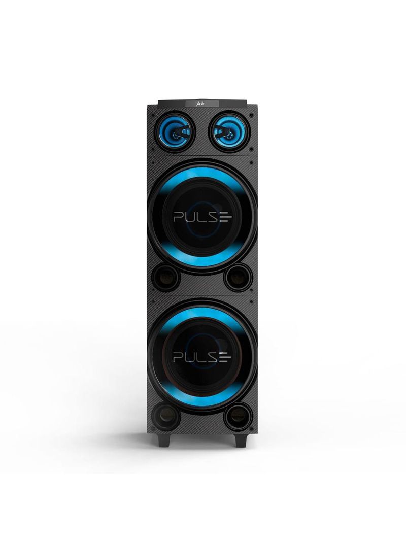 Caixa de som torre double 10 pol 1800w rms bt led pulse - sp507