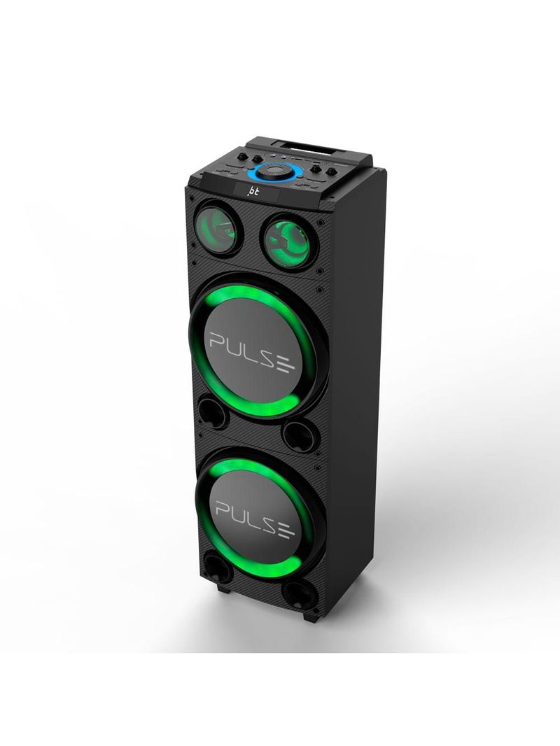 Caixa de som torre double 10 pol 1800w rms bt led pulse - sp507