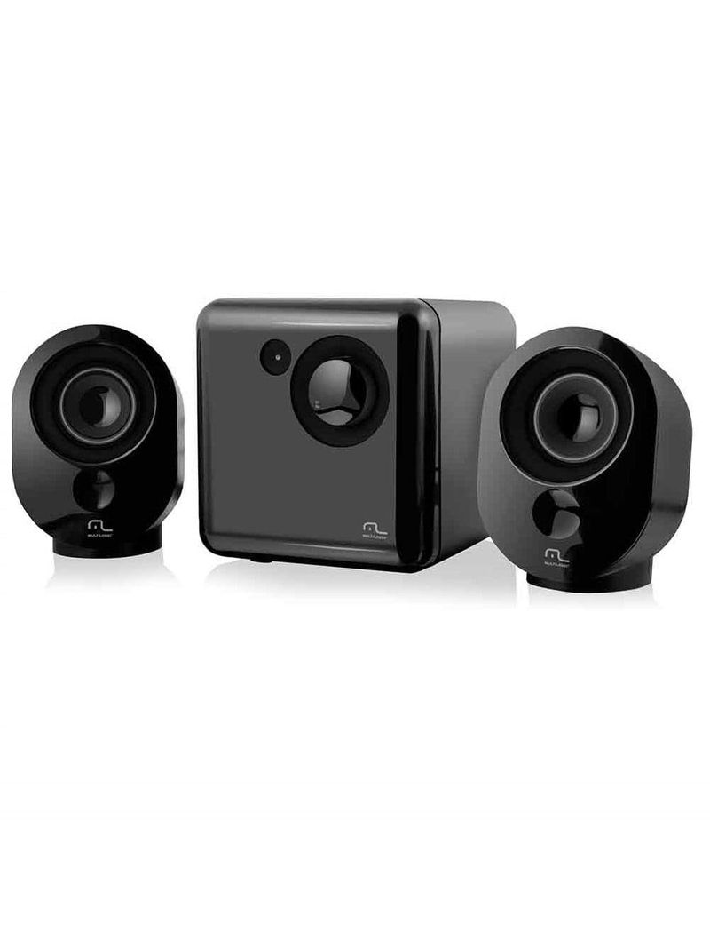 Caixas de som 21 com subwoofer 15w rms alimentação usb conexão p2 controle de volume e graves grafite - sp166