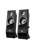 Caixas de som 20 multimídia black piano 8w rms conexão p2 controle volume preto - sp091